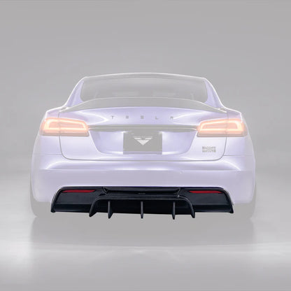 Tesla Model S Plaid VRS Aero Rear Diffuser Carbon Fiber by Vorsteiner - Reinhart Autohaus