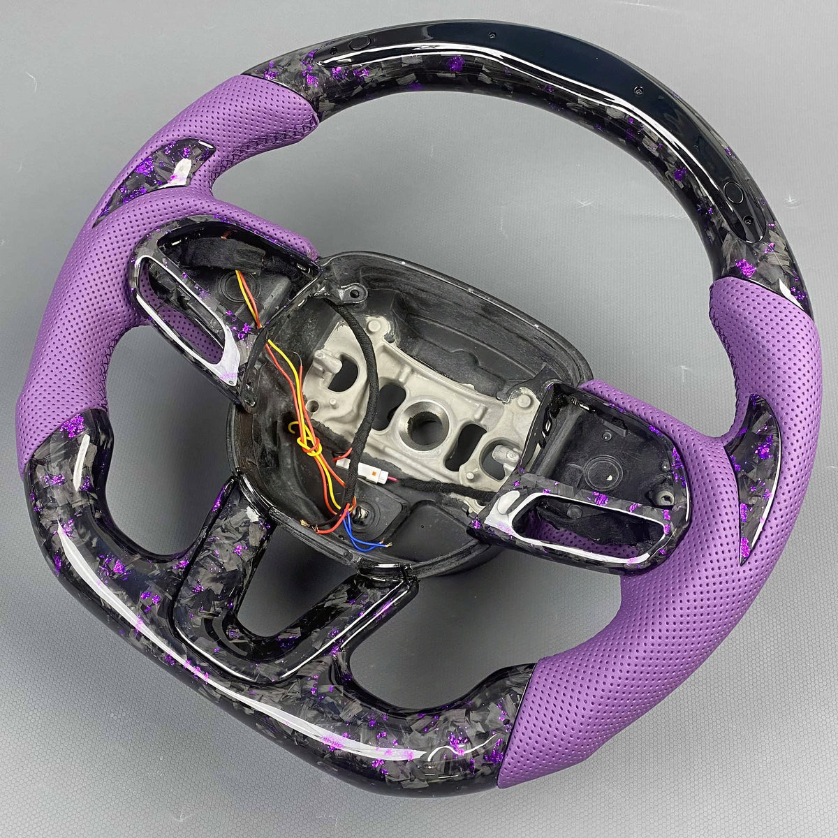 Custom Carbon Fibre LED Steering Wheel Dodge SRT Hellcat / Demon / Redeye + More - Steering Wheel