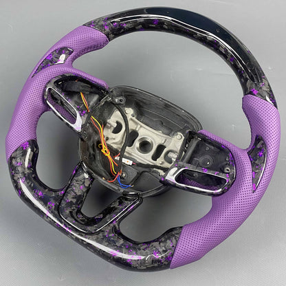 Custom Carbon Fibre LED Steering Wheel Dodge SRT Hellcat / Demon / Redeye + More - Steering Wheel