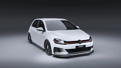 VW Golf GTI & Golf GTD Mk7.5 EVO-1 Gloss Black Front Splitter by ZAERO (2017-2020) - Reinhart Autohaus