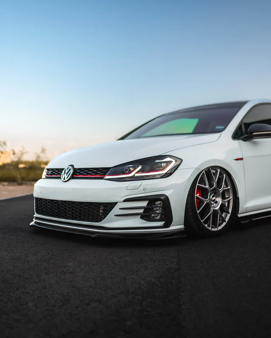 VW Golf GTI & Golf GTD Mk7.5 EVO-1 Gloss Black Front Splitter by ZAERO (2017-2020) - Reinhart Autohaus