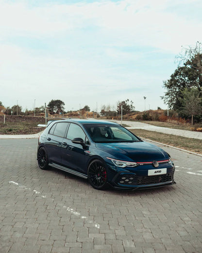 VW Golf GTI Mk8 & Mk8.5 Gloss Black Side Skirts (2019+) - Reinhart Autohaus