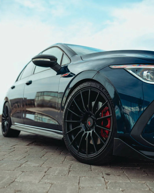 VW Golf GTI Mk8 & Mk8.5 Gloss Black Side Skirts (2019+) - Reinhart Autohaus