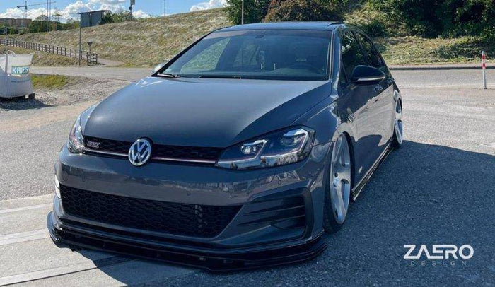 VW Golf GTI TCR EVO-1 Gloss Black Front Splitter by ZAERO (2017-2019, Mk7.5) - Reinhart Autohaus