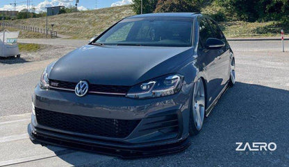 VW Golf GTI TCR EVO-1 Gloss Black Front Splitter by ZAERO (2017-2019, Mk7.5) - Reinhart Autohaus