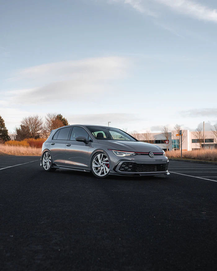VW Golf R-Line & Golf GTI Mk8 EVO-1 Gloss Black Front Splitter by ZAERO (2020+) - Reinhart Autohaus