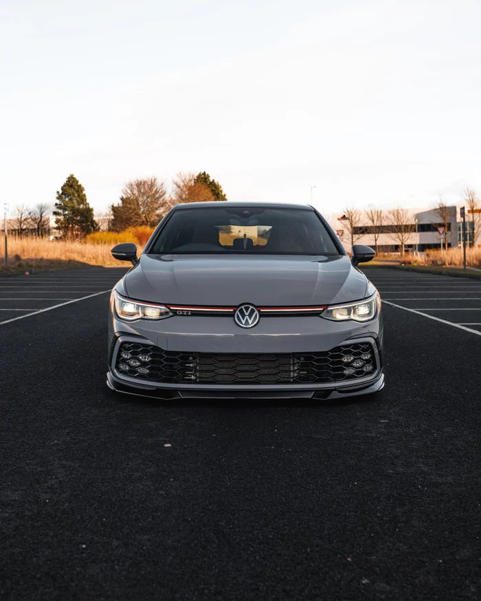 VW Golf R-Line & Golf GTI Mk8 EVO-1 Gloss Black Front Splitter by ZAERO (2020+) - Reinhart Autohaus