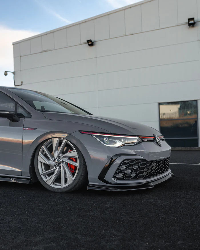 VW Golf R-Line & Golf GTI Mk8 EVO-1 Gloss Black Front Splitter by ZAERO (2020+) - Reinhart Autohaus