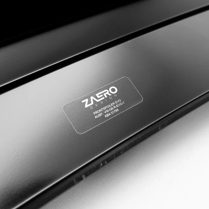 VW Golf R Mk8 EVO-1 Gloss Black Front Splitter by ZAERO (2020-2024) - Reinhart Autohaus