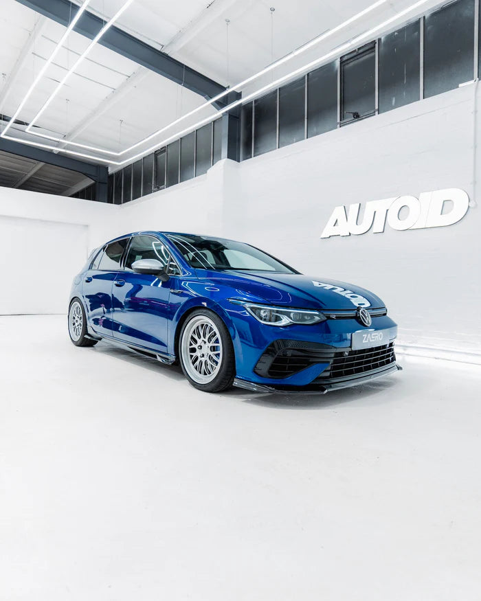 VW Golf R Mk8 EVO-1 Gloss Black Front Splitter by ZAERO (2020-2024) - Reinhart Autohaus