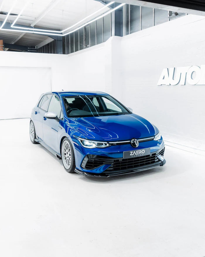 VW Golf R Mk8 EVO-1 Gloss Black Front Splitter by ZAERO (2020-2024) - Reinhart Autohaus