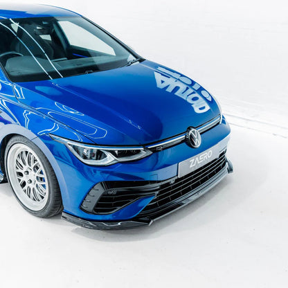 VW Golf R Mk8 EVO-1 Gloss Black Front Splitter by ZAERO (2020-2024) - Reinhart Autohaus