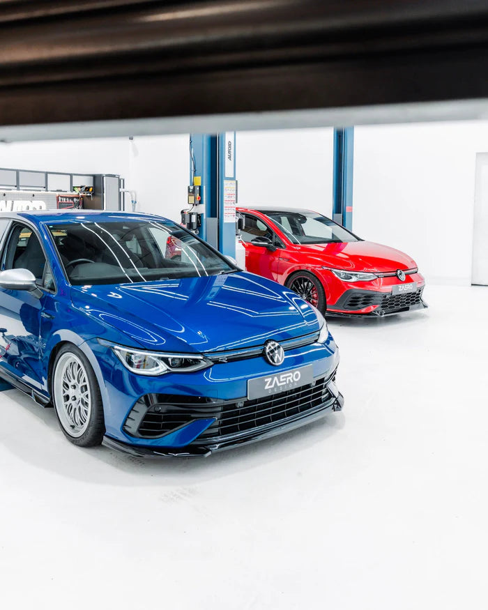 VW Golf R Mk8 EVO-1 Gloss Black Front Splitter by ZAERO (2020-2024) - Reinhart Autohaus