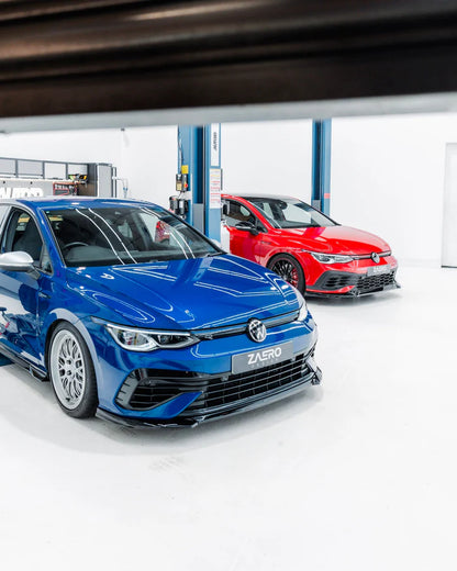 VW Golf R Mk8 EVO-1 Gloss Black Front Splitter by ZAERO (2020-2024) - Reinhart Autohaus